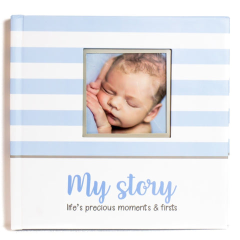LovelySprouts Baby Memory Book, Blue