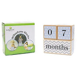 LovelySprouts Milestone Age Blocks, Blue