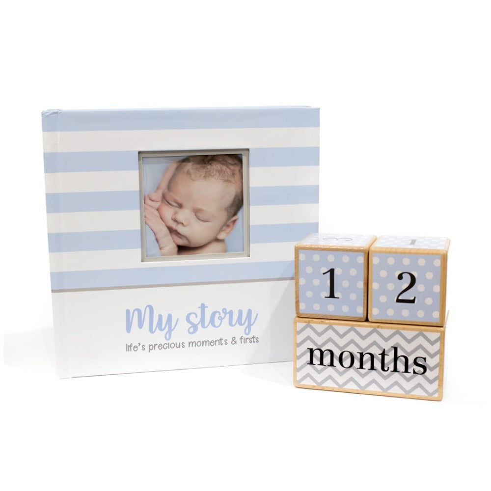 Baby Shower Collection - Blue Book and Blue Blocks