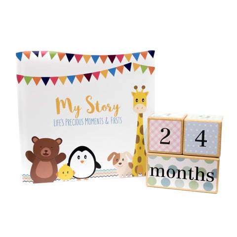 Baby Shower Collection - Gender Neutral - Book and Blocks