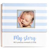 LovelySprouts Baby Memory Book, Blue
