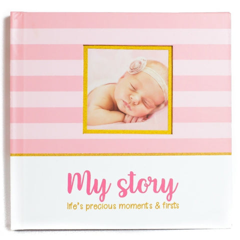 LovelySprouts Baby Memory Book, Pink